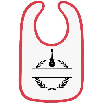 Discover Guitar in laurel wreath Bibs