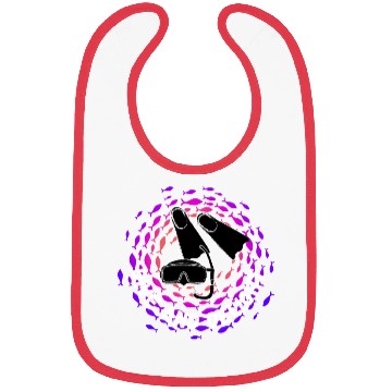 Discover Dive Delight Scuba Diving Ocean Lover Bibs