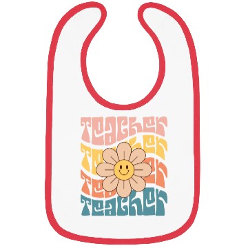 Discover Teacher Daisy Colorful Bibs
