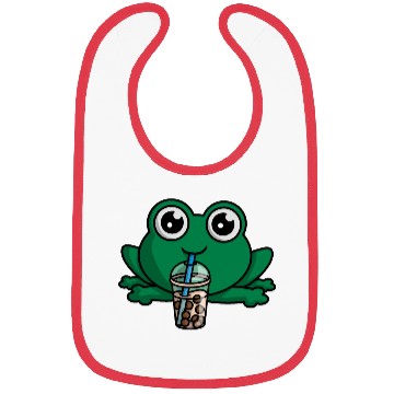 Discover Bubble Boba Tea Drink Frog Cute Anime Kawaii Toad Bibs