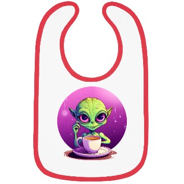 Discover midnight Coffee: The Green Alien Drinker Bibs