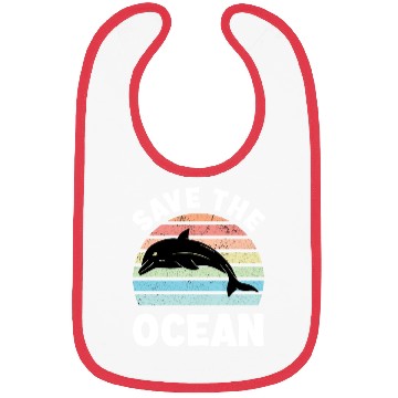Discover Save The Ocean Dolphin Bibs