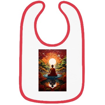 Discover Buddha Serenity: Zen Garden Sunset Bibs