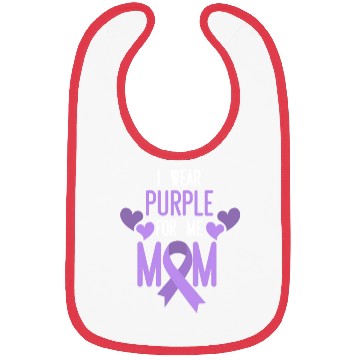 Discover I Wear Purple For My Mom Bibs
