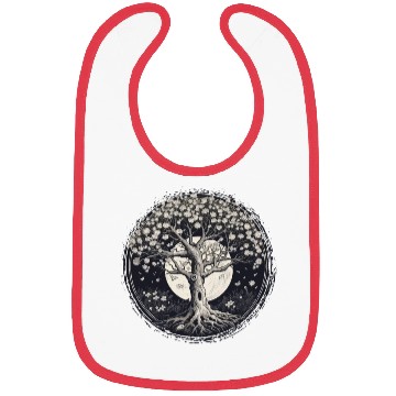 Discover White Tree of Life Bibs