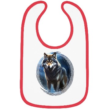 Discover Wolf in the moonlight Bibs
