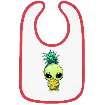 Discover Pineapple-Hair Alien: Green & Funny Bibs