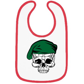 Discover Skeleton skull green beret Bibs