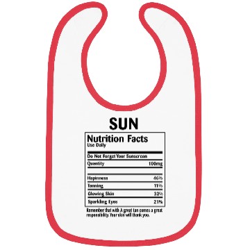 Discover Sun Nutrition Facts Bibs