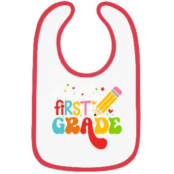 Discover Back to School Clothes - Hello First Grade Bibs