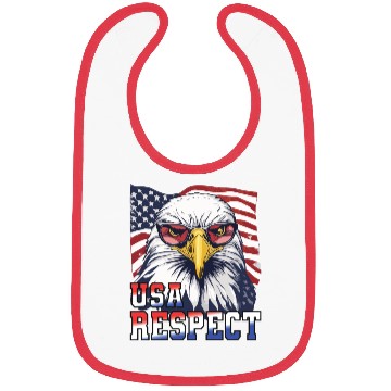 Discover gift idea bald eagle american flag Bibs
