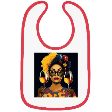 Discover African Elegance Wine Lady Bibs