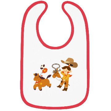 Discover cowboy illustration Bibs