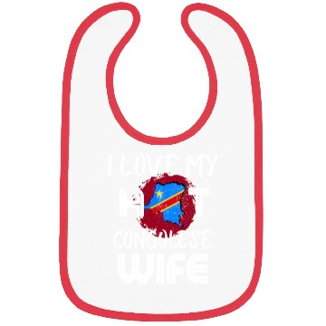 Discover Funny I Love My Hot Congolese Wife Husband Bibs