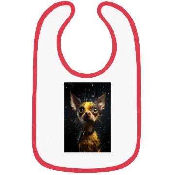 Discover Cute Chihuahua in Yellow Surreal Rain Bibs