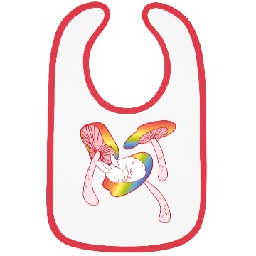 Discover LGBT FLAG BUNNY MUSHROOM (rainbow) Bibs