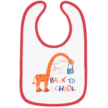 Discover Happy Giraffe back to school Bibs