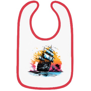 Discover 90s Ship On The Sea Bibs