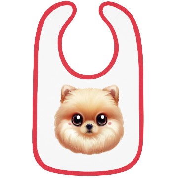 Discover Playful Pomeranian Artwork Bibs