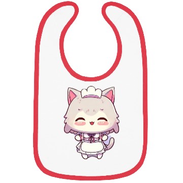Discover Yuki Kawaii Cat Maid Anime Manga Bibs