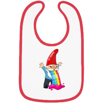 Discover Gnome Vomiting Throwing Up Rainbow Funny Bibs