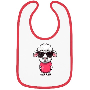 Discover Cool Sheep in Glasses Bibs