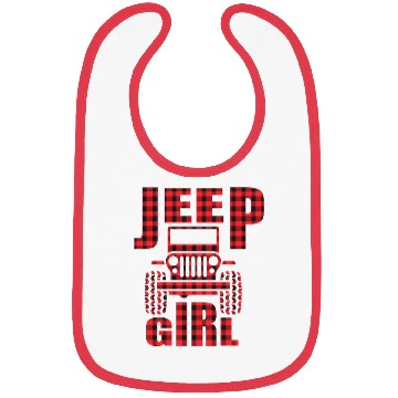 Discover Jeep Girl Jeep Red Plaid Buffalo Jeeps Lover Bibs