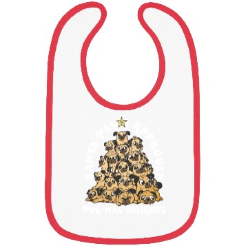 Discover Pug Christmas Pug Santa Pug ornament Pug tree Pug Bibs