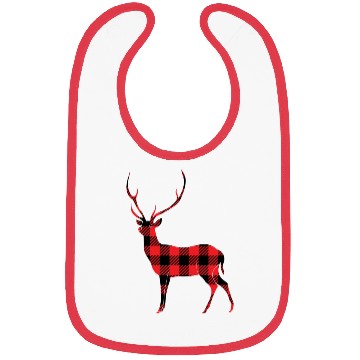 Discover Buffalo Plaid Deer Bibs