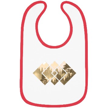 Discover Forest Nature square Minimalism Bibs