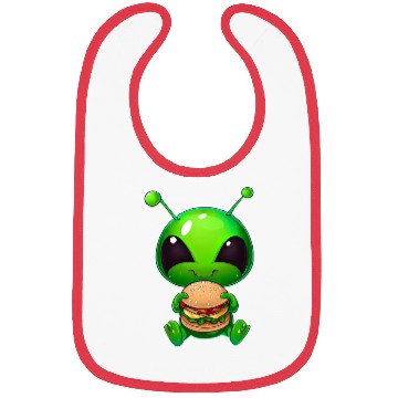 Discover Hungry Alien: Cheeseburger Devourer Bibs