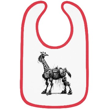 Discover Cool punky robot giraffe Bibs