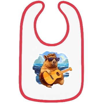 Discover Capybara Playing Guitar Bibs