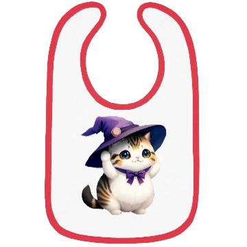 Discover Cute Watercolor Witch Cat Bibs
