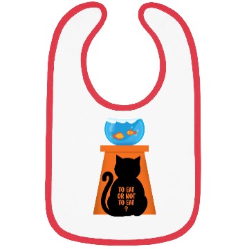Discover Cat And Fish Funny Bibs