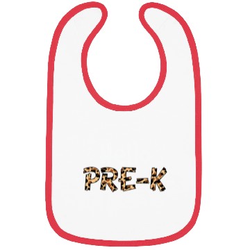 Discover Hello Pre K Back To School Leopard Print Matching Bibs