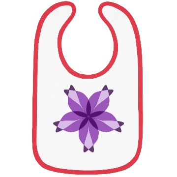 Discover Purple Geometric Flower Bibs