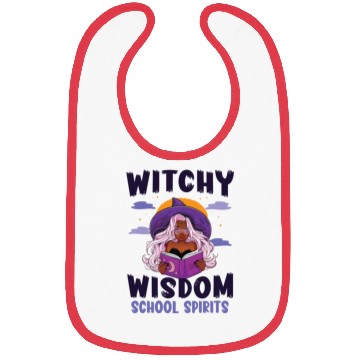 Discover Witchy Wisdom School Spirits Teacher Halloween Bibs