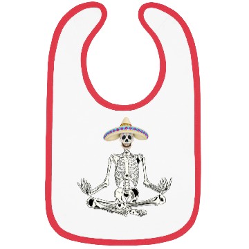 Discover Yoga Skeleton Wearing Sombrero Bibs
