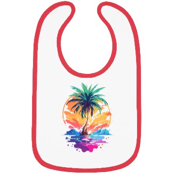 Discover Palm Tree Paradise Bibs