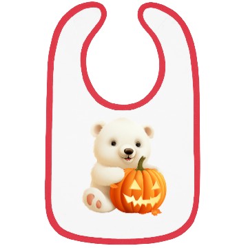 Discover Halloween Polar Bear with Pumpkin Bibs