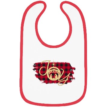 Discover Joy In A Ger Nativity Jesus Birth Buffalo Plaid Bibs