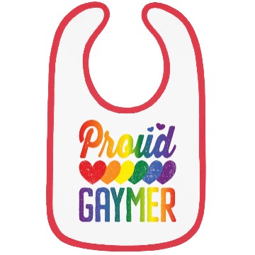 Discover Proud Gaymer Gay Pride Lesbian Rainbow Flag Bibs
