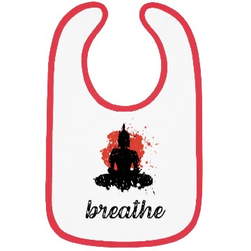 Discover Breathe quote Buddha graphic Bibs