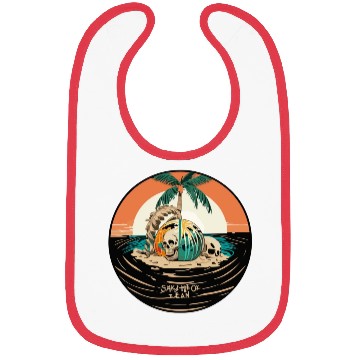 Discover skull summer Bibs