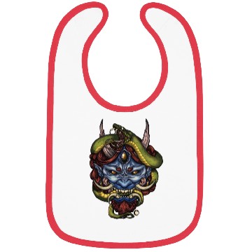 Discover Serpent Blue Oni Demon Bibs