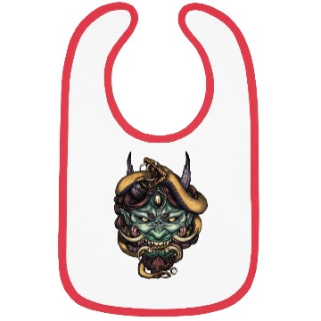 Discover Serpent Green Oni Demon Bibs