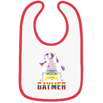 Discover LGBTQ Gaymer Gamer Gay Rainbow Unicorn Bibs
