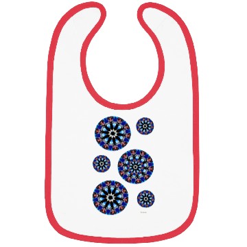 Discover Blue Kaleidoscope Gears Bibs