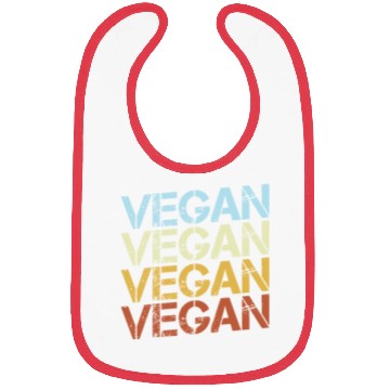 Discover Retro Vegan Typography Bibs